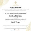 Perubahan Nama dan Logo PT Bank Perkreditan Rakyat Adhierresa menjadi PT Bank Perekonomian Rakyat Vima